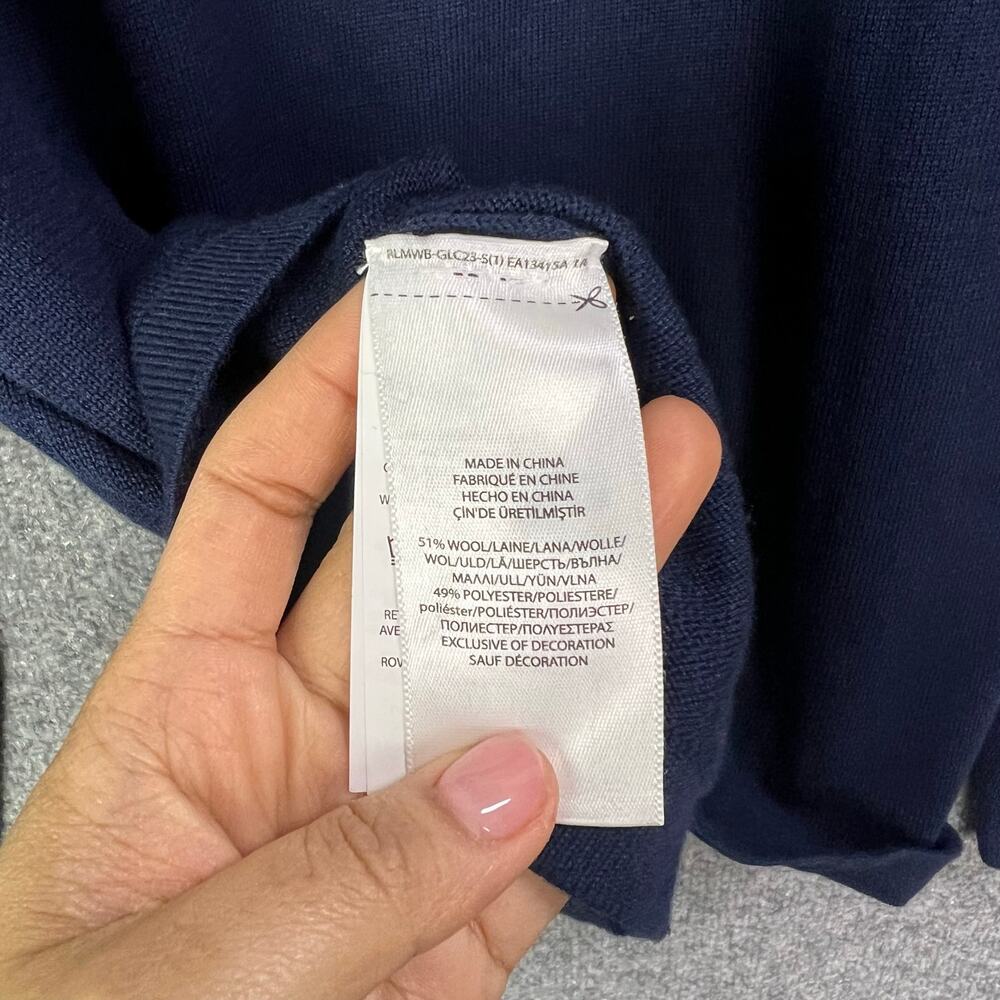 RLX Ralph Lauren Mens‎ M Blue Wool Blend USA 2018 Crew Neck Pullover Sweater - Picture 10 of 11